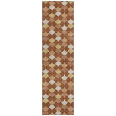 Machine Washable Indoor/Outdoor Chantille ACN2568 Orange 2'3" x 7'6" Runner Rug