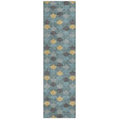 Machine Washable Indoor/Outdoor Chantille ACN2568 Teal 2'3" x 7'6" Runner Rug