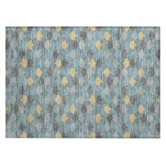 Machine Washable Indoor/Outdoor Chantille ACN2568 Teal 1'8" x 2'6" Rug