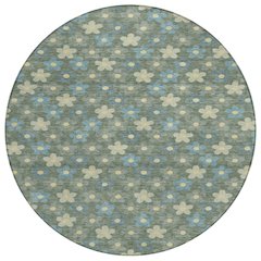 Machine Washable Indoor/Outdoor Chantille ACN2569 Green 8' x 8' Round Rug