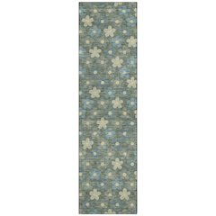 Machine Washable Indoor/Outdoor Chantille ACN2569 Green 2'3" x 7'6" Runner Rug