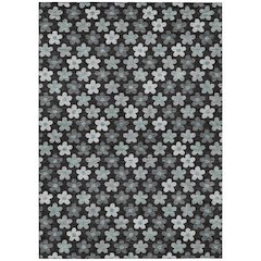 Machine Washable Indoor/Outdoor Chantille ACN2569 Black 2'6" x 3'10" Rug