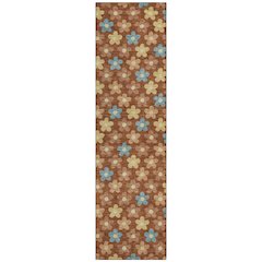 Machine Washable Indoor/Outdoor Chantille ACN2569 Orange 2'3" x 7'6" Runner Rug