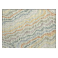 Machine Washable Indoor/Outdoor Chantille ACN2570 Green 1'8" x 2'6" Rug