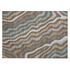 Machine Washable Indoor/Outdoor Chantille ACN2570 Brown 1'8" x 2'6" Rug