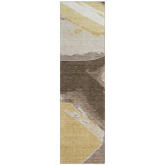 Machine Washable Indoor/Outdoor Chantille ACN2571 Brown 2'3" x 7'6" Runner Rug