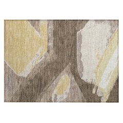 Machine Washable Indoor/Outdoor Chantille ACN2571 Brown 1'8" x 2'6" Rug