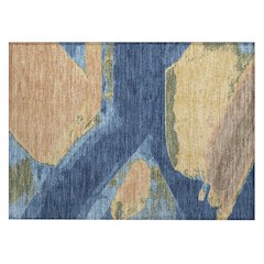 Machine Washable Indoor/Outdoor Chantille ACN2571 Blue 1'8" x 2'6" Rug