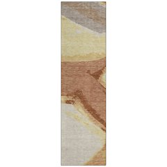 Machine Washable Indoor/Outdoor Chantille ACN2571 Orange 2'3" x 7'6" Runner Rug