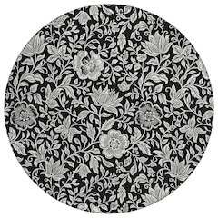 Machine Washable Indoor/Outdoor Chantille ACN2572 Black 8' x 8' Round Rug