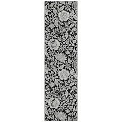 Machine Washable Indoor/Outdoor Chantille ACN2572 Black 2'3" x 7'6" Runner Rug