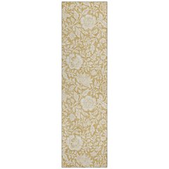 Machine Washable Indoor/Outdoor Chantille ACN2572 Gold 2'3" x 7'6" Runner Rug
