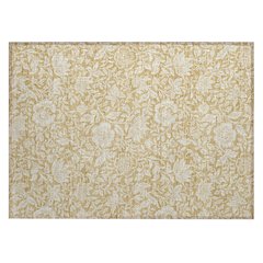 Machine Washable Indoor/Outdoor Chantille ACN2572 Gold 1'8" x 2'6" Rug