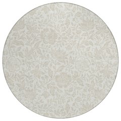 Machine Washable Indoor/Outdoor Chantille ACN2572 Ivory 8' x 8' Round Rug