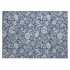 Machine Washable Indoor/Outdoor Chantille ACN2572 Blue 1'8" x 2'6" Rug