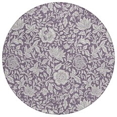 Machine Washable Indoor/Outdoor Chantille ACN2572 Purple 8' x 8' Round Rug