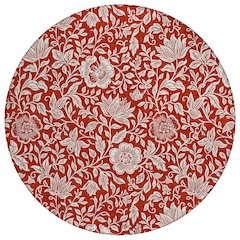 Machine Washable Indoor/Outdoor Chantille ACN2572 Red 8' x 8' Round Rug