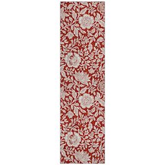 Machine Washable Indoor/Outdoor Chantille ACN2572 Red 2'3" x 7'6" Runner Rug