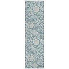 Machine Washable Indoor/Outdoor Chantille ACN2572 Teal 2'3" x 7'6" Runner Rug