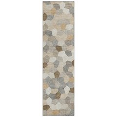 Machine Washable Indoor/Outdoor Chantille ACN2573 Brown 2'3" x 7'6" Runner Rug