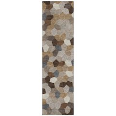 Machine Washable Indoor/Outdoor Chantille ACN2573 Brown 2'3" x 7'6" Runner Rug