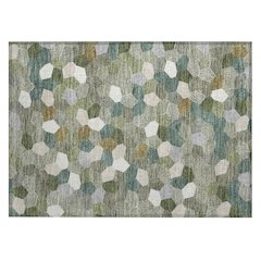 Machine Washable Indoor/Outdoor Chantille ACN2573 Green 1'8" x 2'6" Rug
