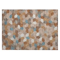 Machine Washable Indoor/Outdoor Chantille ACN2573 Orange 1'8" x 2'6" Rug