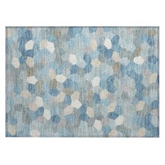 Machine Washable Indoor/Outdoor Chantille ACN2573 Teal 1'8" x 2'6" Rug