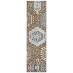Machine Washable Indoor/Outdoor Chantille ACN2574 Brown 2'3" x 7'6" Runner Rug