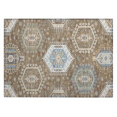 Machine Washable Indoor/Outdoor Chantille ACN2574 Brown 1'8" x 2'6" Rug