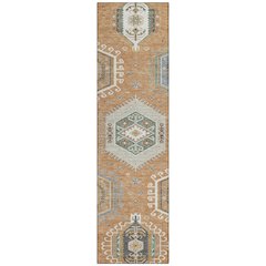 Machine Washable Indoor/Outdoor Chantille ACN2574 Orange 2'3" x 7'6" Runner Rug