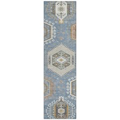 Machine Washable Indoor/Outdoor Chantille ACN2574 Blue 2'3" x 7'6" Runner Rug