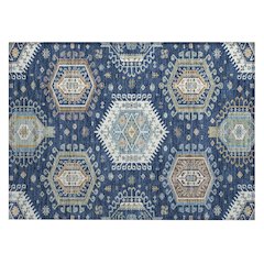 Machine Washable Indoor/Outdoor Chantille ACN2574 Blue 1'8" x 2'6" Rug