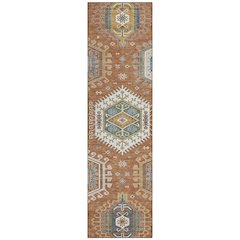 Machine Washable Indoor/Outdoor Chantille ACN2574 Orange 2'3" x 7'6" Runner Rug