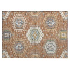 Machine Washable Indoor/Outdoor Chantille ACN2574 Orange 1'8" x 2'6" Rug