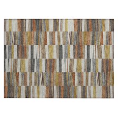 Machine Washable Indoor/Outdoor Chantille ACN2575 Brown 1'8" x 2'6" Rug