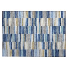 Machine Washable Indoor/Outdoor Chantille ACN2575 Blue 1'8" x 2'6" Rug