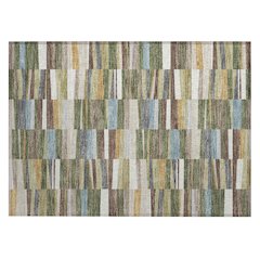 Machine Washable Indoor/Outdoor Chantille ACN2575 Green 1'8" x 2'6" Rug