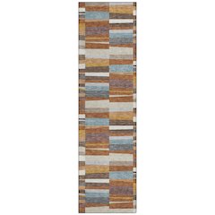Machine Washable Indoor/Outdoor Chantille ACN2575 Orange 2'3" x 7'6" Runner Rug