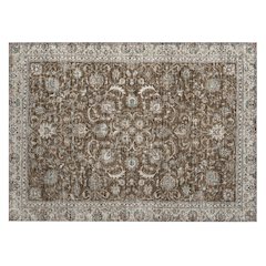 Machine Washable Indoor/Outdoor Chantille ACN2576 Brown 1'8" x 2'6" Rug
