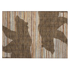 Machine Washable Indoor/Outdoor Chantille ACN2577 Brown 1'8" x 2'6" Rug