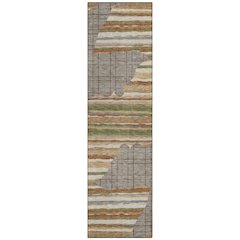Machine Washable Indoor/Outdoor Chantille ACN2577 Brown 2'3" x 7'6" Runner Rug