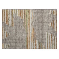 Machine Washable Indoor/Outdoor Chantille ACN2577 Brown 1'8" x 2'6" Rug