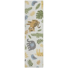 Machine Washable Indoor/Outdoor Chantille ACN2578 Ivory 2'3" x 7'6" Runner Rug