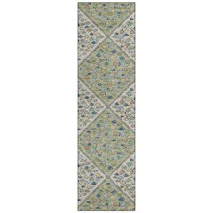 Machine Washable Indoor/Outdoor Chantille ACN2579 Green 2'3" x 7'6" Runner Rug