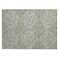 Machine Washable Indoor/Outdoor Chantille ACN2579 Green 1'8" x 2'6" Rug