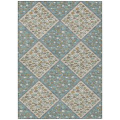 Machine Washable Indoor/Outdoor Chantille ACN2579 Teal 2'6" x 3'10" Rug