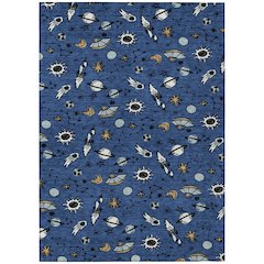 Machine Washable Indoor/Outdoor Chantille ACN2580 Blue 2'6" x 3'10" Rug