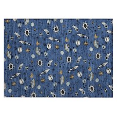 Machine Washable Indoor/Outdoor Chantille ACN2580 Blue 1'8" x 2'6" Rug