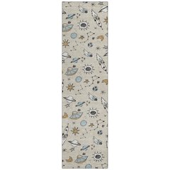 Machine Washable Indoor/Outdoor Chantille ACN2580 Brown 2'3" x 7'6" Runner Rug